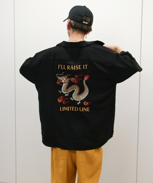 VENCEEXCHANGE（ヴァンスエクスチェンジ）の「ドラゴンバック刺繍半袖ベトシャツ（シャツ/ブラウス・メンズ・ブラック/グリーン/ブルー・M/L）」の18枚目の写真