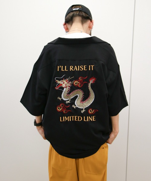 VENCEEXCHANGE（ヴァンスエクスチェンジ）の「ドラゴンバック刺繍半袖ベトシャツ（シャツ/ブラウス・メンズ・ブラック/グリーン/ブルー・M/L）」の15枚目の写真