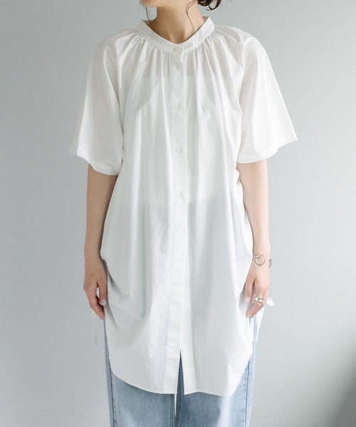 PUAL CE CIN(ピュアルセシン)の「【Du noir】サイドアジャストブラウス(シャツ/ブラウス・レディース・ホワイト/ブラック・FREE)」の12枚目の写真