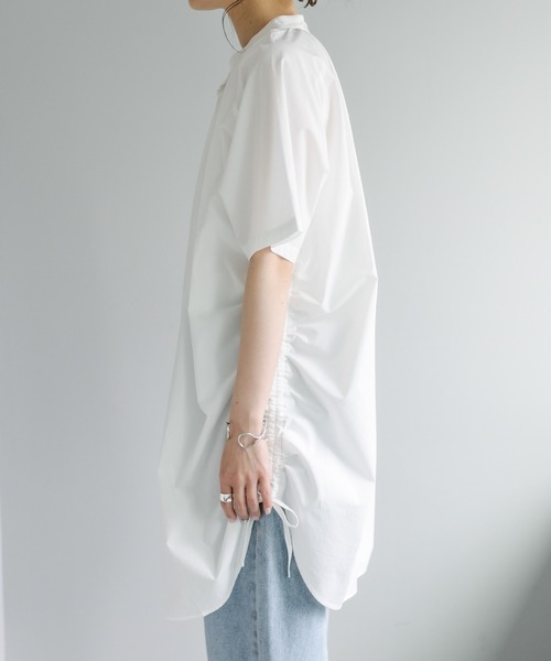 PUAL CE CIN(ピュアルセシン)の「【Du noir】サイドアジャストブラウス(シャツ/ブラウス・レディース・ホワイト/ブラック・FREE)」の13枚目の写真