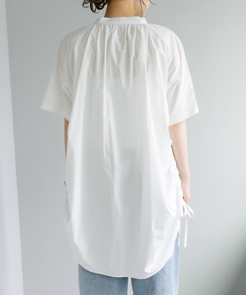 PUAL CE CIN(ピュアルセシン)の「【Du noir】サイドアジャストブラウス(シャツ/ブラウス・レディース・ホワイト/ブラック・FREE)」の14枚目の写真