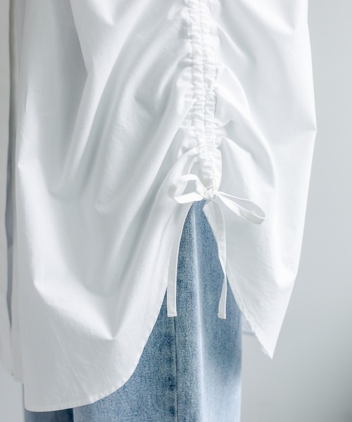 PUAL CE CIN(ピュアルセシン)の「【Du noir】サイドアジャストブラウス(シャツ/ブラウス・レディース・ホワイト/ブラック・FREE)」の17枚目の写真