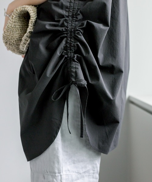 PUAL CE CIN(ピュアルセシン)の「【Du noir】サイドアジャストブラウス(シャツ/ブラウス・レディース・ホワイト/ブラック・FREE)」の11枚目の写真