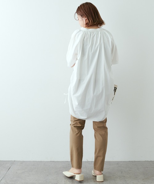 PUAL CE CIN(ピュアルセシン)の「【Du noir】サイドアジャストブラウス(シャツ/ブラウス・レディース・ホワイト/ブラック・FREE)」の22枚目の写真