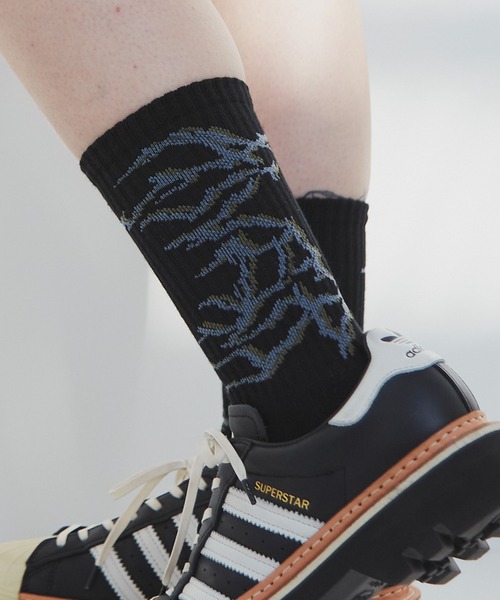 AIVER（アイバー）の「AIVER　棘ロゴソックス　MADE IN JAPAN（ソックス/靴下・メンズ・チャコールグレー/ブラック/オフホワイト・FREE）」の13枚目の写真