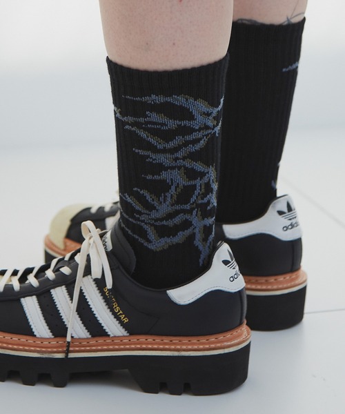 AIVER（アイバー）の「AIVER　棘ロゴソックス　MADE IN JAPAN（ソックス/靴下・メンズ・チャコールグレー/ブラック/オフホワイト・FREE）」の14枚目の写真