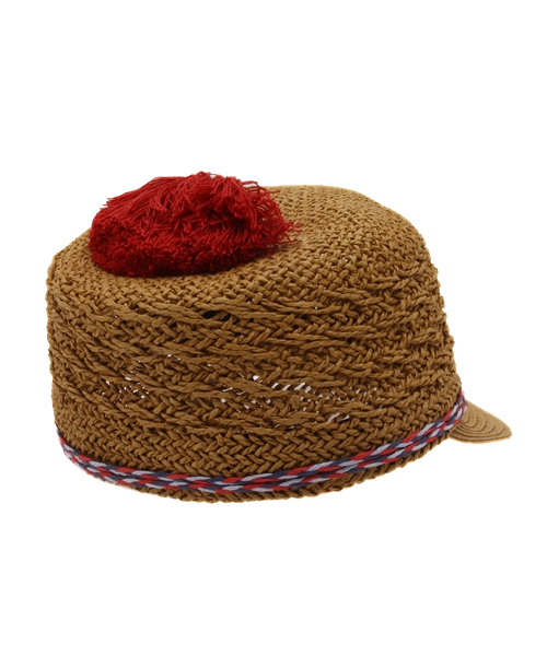 チャイハネ（チャイハネ）の「【チャイハネ】ポンポンキャップ（キャップ・レディース・ブラウン/ベージュ・FREE）」の3枚目の写真