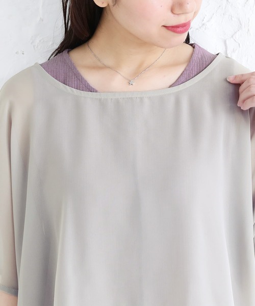 osharewalker（オシャレウォーカー）の「【廃盤】『シアートップス＆バッククロスリブタンクセット』（Tシャツ/カットソー・レディース・ブラック/グレー/グレイッシュブルー・1/2）」の15枚目の写真