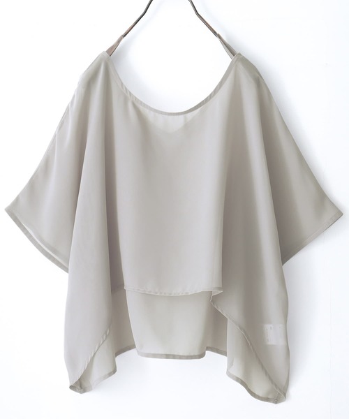 osharewalker（オシャレウォーカー）の「【廃盤】『シアートップス＆バッククロスリブタンクセット』（Tシャツ/カットソー・レディース・ブラック/グレー/グレイッシュブルー・1/2）」の8枚目の写真