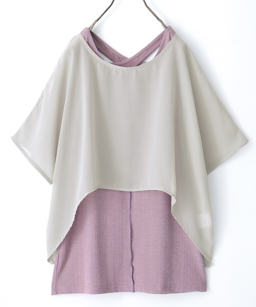 osharewalker（オシャレウォーカー）の「【廃盤】『シアートップス＆バッククロスリブタンクセット』（Tシャツ/カットソー・レディース・ブラック/グレー/グレイッシュブルー・1/2）」の21枚目の写真