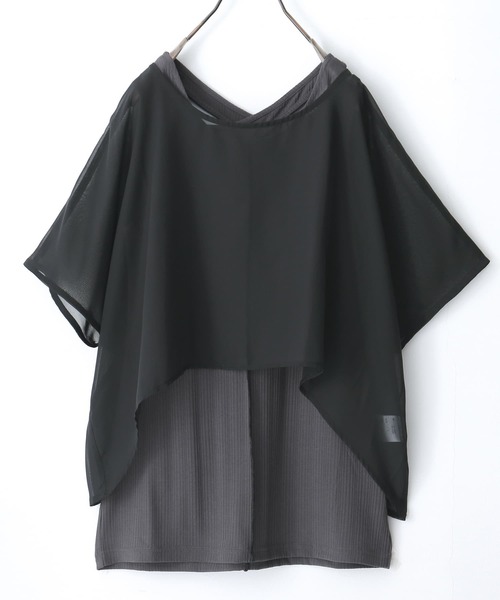 osharewalker（オシャレウォーカー）の「【廃盤】『シアートップス＆バッククロスリブタンクセット』（Tシャツ/カットソー・レディース・ブラック/グレー/グレイッシュブルー・1/2）」の17枚目の写真