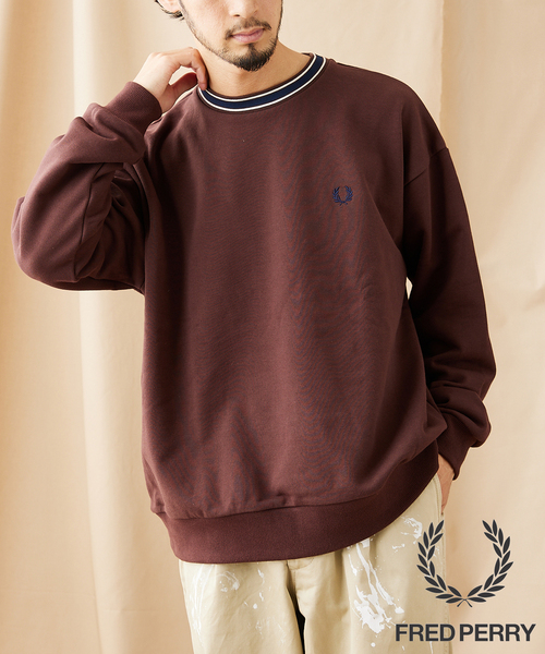 FRED PERRY(フレッドペリー)の「【FRED PERRY for JOURNAL STANDARD】別注 トラムラインスウェット(スウェット・メンズ・ブラック/グリーン/ホワイト系その他/ピンク系その他・MEDIUM/LARGE)」の4枚目の写真
