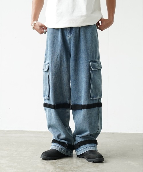 fuv.（ファブ）の「fuv - gimmick wide denim pants ギミックワイドデニムパンツ　made in INTER FACTORY（デニムパンツ・メンズ・ネイビー/ブラック/グレー/ブルー・MEDIUM/LARGE）」の20枚目の写真