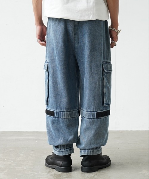 fuv.（ファブ）の「fuv - gimmick wide denim pants ギミックワイドデニムパンツ　made in INTER FACTORY（デニムパンツ・メンズ・ネイビー/ブラック/グレー/ブルー・MEDIUM/LARGE）」の8枚目の写真