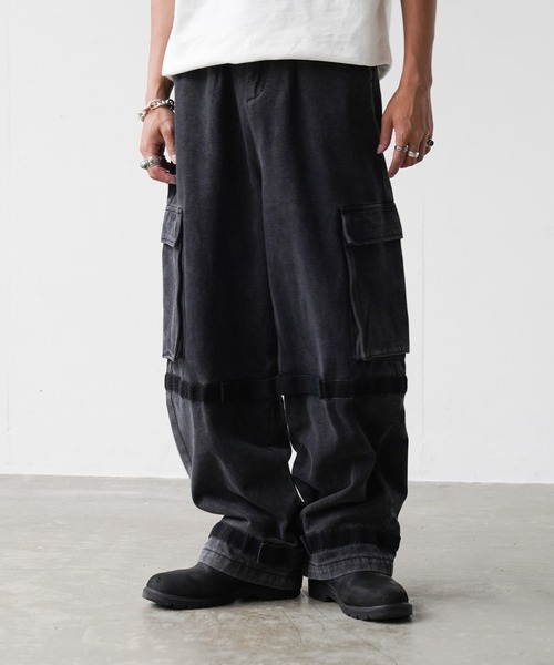 fuv.（ファブ）の「fuv - gimmick wide denim pants ギミックワイドデニムパンツ　made in INTER FACTORY（デニムパンツ・メンズ・ネイビー/ブラック/グレー/ブルー・MEDIUM/LARGE）」の14枚目の写真