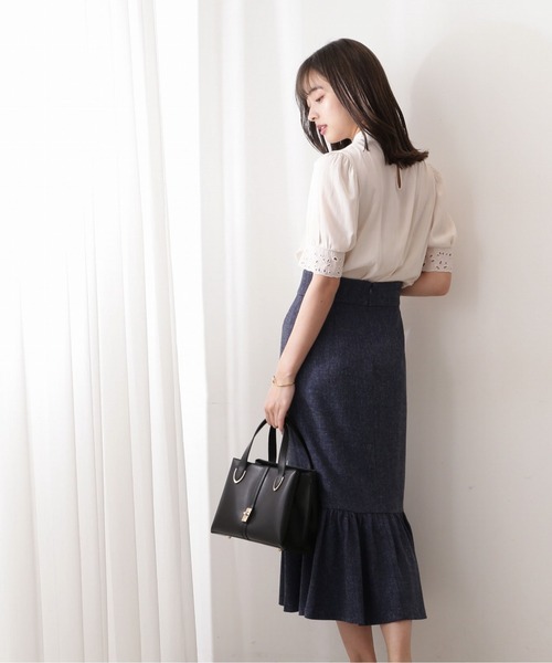 PROPORTION BODY DRESSING（プロポーションボディドレッシング）の「レースカフスブラウス / 1212210807（シャツ/ブラウス・レディース・ネイビー/ボルドー/ホワイト系その他・FREE）」の5枚目の写真