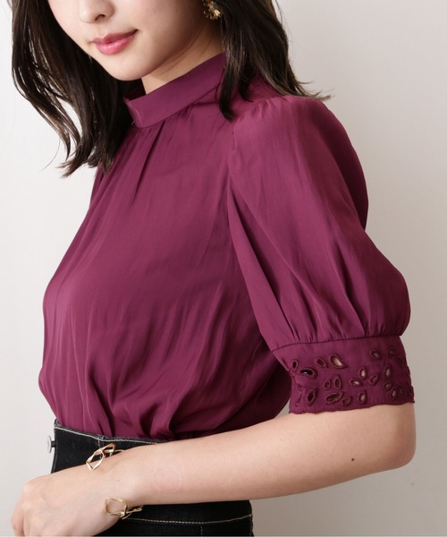 PROPORTION BODY DRESSING（プロポーションボディドレッシング）の「レースカフスブラウス / 1212210807（シャツ/ブラウス・レディース・ネイビー/ボルドー/ホワイト系その他・FREE）」の7枚目の写真