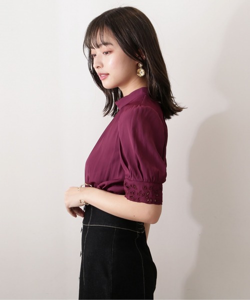 PROPORTION BODY DRESSING（プロポーションボディドレッシング）の「レースカフスブラウス / 1212210807（シャツ/ブラウス・レディース・ネイビー/ボルドー/ホワイト系その他・FREE）」の9枚目の写真
