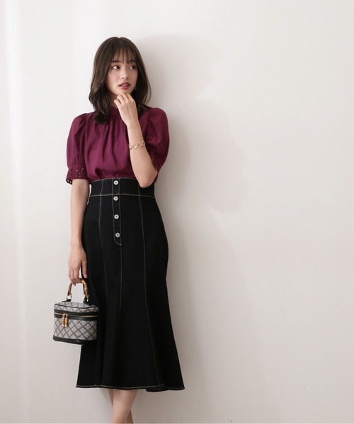 PROPORTION BODY DRESSING（プロポーションボディドレッシング）の「レースカフスブラウス / 1212210807（シャツ/ブラウス・レディース・ネイビー/ボルドー/ホワイト系その他・FREE）」の11枚目の写真