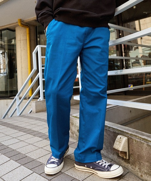 Dickies(ディッキーズ)の「Dickies/ディッキーズ ロゴピスネーム ストレッチイージー カラーワークチノパンツ(チノパンツ・メンズ・ブラック/ブルー/カーキ/マスタード/オレンジ/ベージュ/ストライプ/ベージュ系/ネイビー系/グリーン/パープル・L/M/XL)」の6枚目の写真