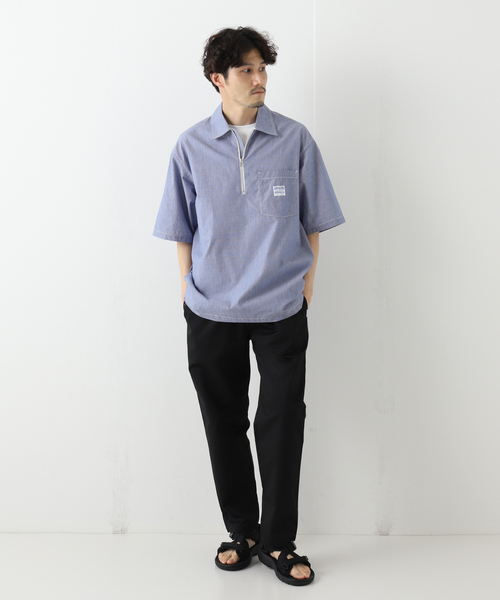 JOURNAL STANDARD relume（ジャーナルスタンダード　レリューム）の「【BIG ALLIED / ビック アライド】 ハーフジップ PO SH（シャツ/ブラウス・メンズ・ライトブルー/ブルー/ブルー系その他・MEDIUM/LARGE）」の4枚目の写真