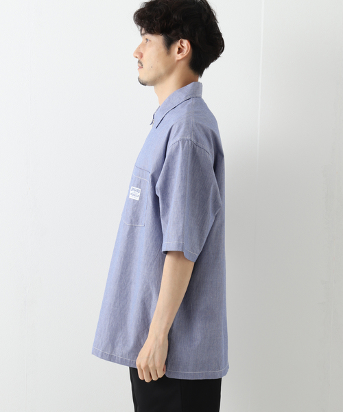 JOURNAL STANDARD relume（ジャーナルスタンダード　レリューム）の「【BIG ALLIED / ビック アライド】 ハーフジップ PO SH（シャツ/ブラウス・メンズ・ライトブルー/ブルー/ブルー系その他・MEDIUM/LARGE）」の6枚目の写真