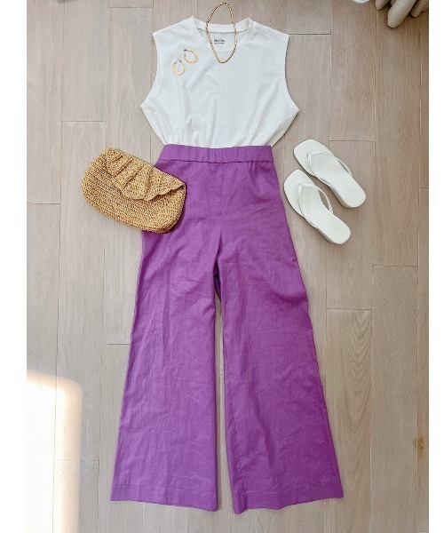 Vicente（ヴィセンテ）の「Standard linen pants（その他パンツ・レディース・パープル/オレンジ・FREE）」の10枚目の写真