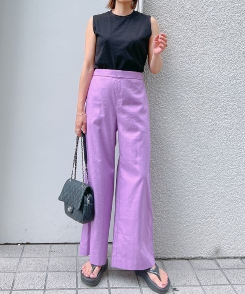 Vicente（ヴィセンテ）の「Standard linen pants（その他パンツ・レディース・パープル/オレンジ・FREE）」の17枚目の写真