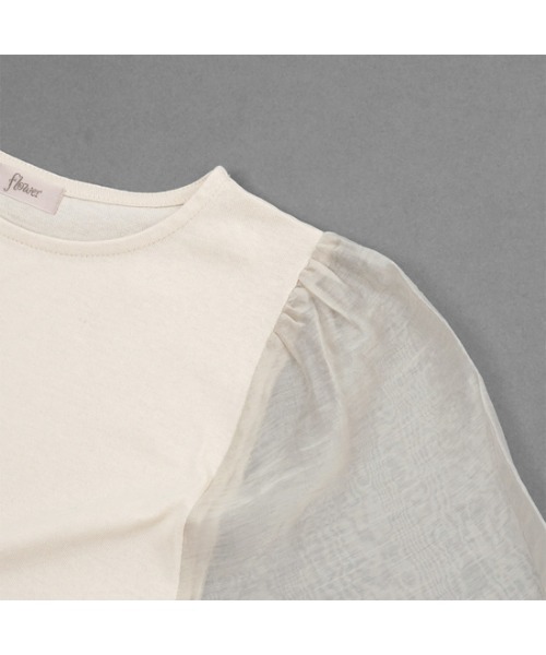 flower（フラワー）の「クリアスリーブティーズ（Tシャツ/カットソー・レディース・ベージュ/アイボリー・FREE）」の11枚目の写真