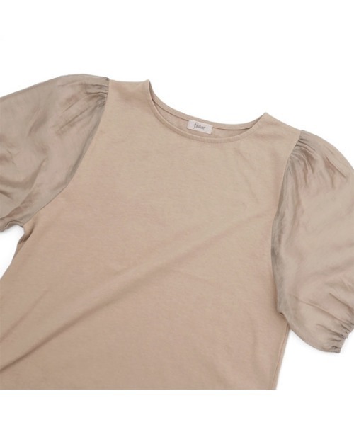 flower（フラワー）の「クリアスリーブティーズ（Tシャツ/カットソー・レディース・ベージュ/アイボリー・FREE）」の15枚目の写真