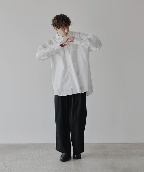 remer(リメール)の「loose basic over shirt / ルーズベーシックオーバーシャツ(シャツ/ブラウス・メンズ・ホワイト/ストライプ/チェック/ブラック・SMALL/MEDIUM/LARGE)」の12枚目の写真
