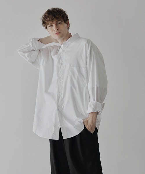 remer(リメール)の「loose basic over shirt / ルーズベーシックオーバーシャツ(シャツ/ブラウス・メンズ・ホワイト/ストライプ/チェック/ブラック・SMALL/MEDIUM/LARGE)」の15枚目の写真