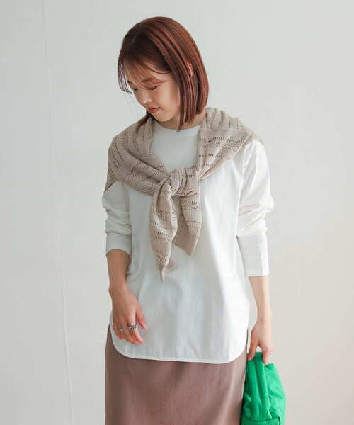 URBAN RESEARCH DOORS（アーバンリサーチドアーズ）の「USAコットンラウンドヘムカットソー（Tシャツ/カットソー・レディース・オフホワイト・MEDIUM）」の10枚目の写真