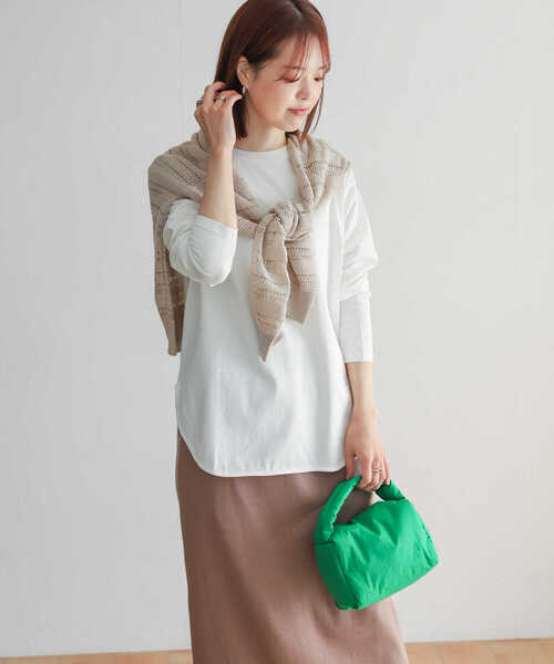 URBAN RESEARCH DOORS（アーバンリサーチドアーズ）の「USAコットンラウンドヘムカットソー（Tシャツ/カットソー・レディース・オフホワイト・MEDIUM）」の12枚目の写真