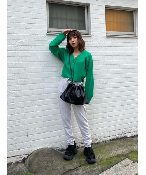 THROW by SLY(スローバイスライ)の「AOR x THROW SW TRACK PT エーオーアール スロー スウェット トラックパンツ(スラックス・レディース・ホワイト系その他2/ダークグリーン・1/0)」の16枚目の写真