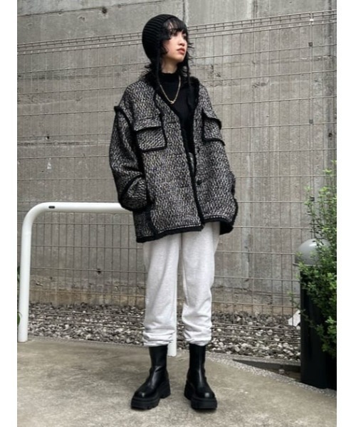 THROW by SLY(スローバイスライ)の「AOR x THROW SW TRACK PT エーオーアール スロー スウェット トラックパンツ(スラックス・レディース・ホワイト系その他2/ダークグリーン・1/0)」の20枚目の写真