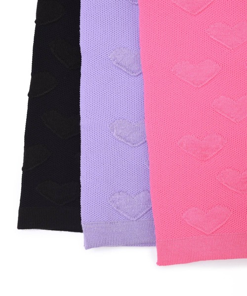 Alley by w closet（アリーバイダブルクローゼット）の「【Alley】ハートニットスカート（スカート・レディース・ピンク/ブラック/パープル・FREE）」の11枚目の写真