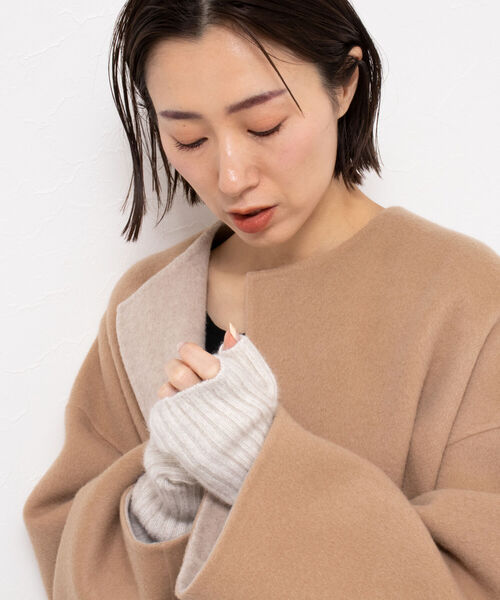 NOLLEY’S（ノーリーズ）の「ウォッシャブルヘアリーニットアームウォーマー（手袋・レディース・ライトグレー/ベージュ/イエロー/ベビーピンク・FREE）」の10枚目の写真