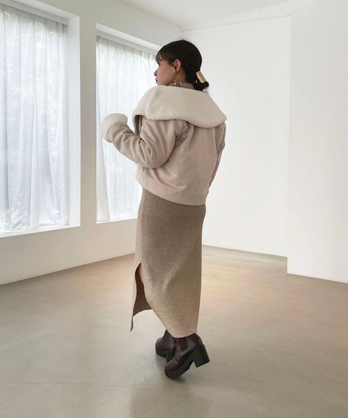 MAJESTIC LEGON（マジェスティックレゴン）の「fluffyライダース（その他アウター・レディース・ベージュ/ブラウン/アイボリー・SMALL/MEDIUM）」の20枚目の写真