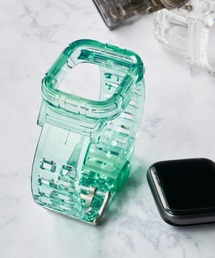 ADPOSION（アドポーション）の「【zandy / ズィー・アンド・ワイ】アップルウォッチバンド カバー クリアベルト 一体式 Apple Watch（デジタル腕時計・メンズ）」