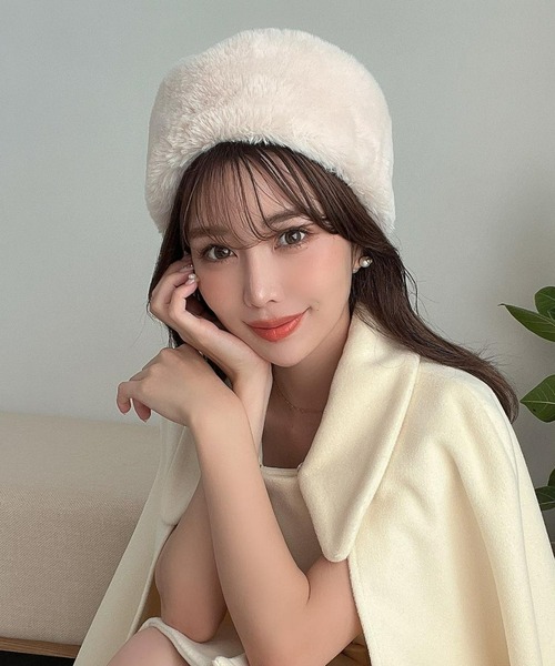 EIMY ISTOIRE（エイミーイストワール）の「エコファートークハット（ハット・レディース・ベージュ/ブラック・FREE）」の10枚目の写真