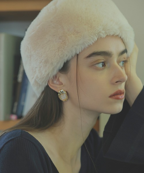 EIMY ISTOIRE（エイミーイストワール）の「エコファートークハット（ハット・レディース・ベージュ/ブラック・FREE）」の7枚目の写真