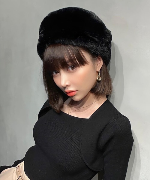 EIMY ISTOIRE（エイミーイストワール）の「エコファートークハット（ハット・レディース・ベージュ/ブラック・FREE）」の14枚目の写真