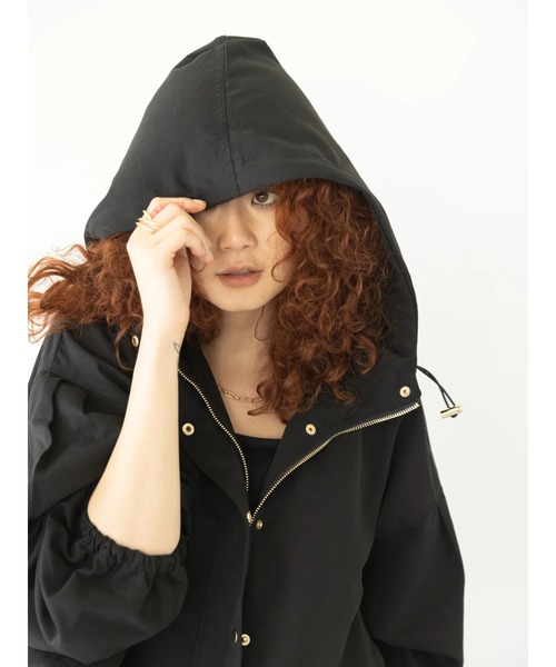 koe（コエ）の「ショート丈マウンテンパーカー＊（マウンテンパーカー・レディース・アイボリー/ラベンダー/ブラック・M）」の13枚目の写真