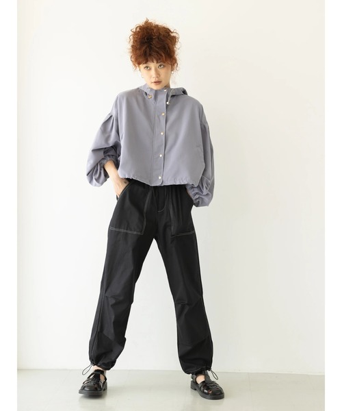 koe（コエ）の「ショート丈マウンテンパーカー＊（マウンテンパーカー・レディース・アイボリー/ラベンダー/ブラック・M）」の9枚目の写真