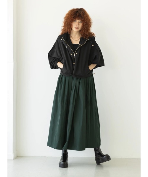 koe（コエ）の「ショート丈マウンテンパーカー＊（マウンテンパーカー・レディース・アイボリー/ラベンダー/ブラック・M）」の18枚目の写真