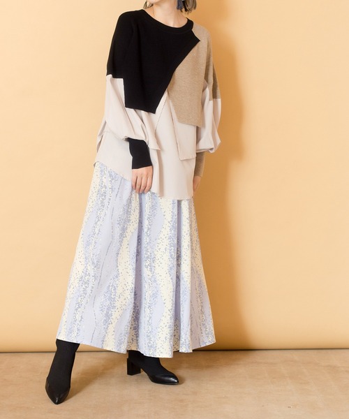 オズモーシス　プリントギャザースカート プリントギャザースカート | 【レディースファッション通販・OSMOSIS