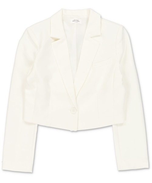 SPINNS（スピンズ）の「【セットアップ対応商品】ショート丈 テーラードジャケット（テーラードジャケット・レディース・ホワイト/ブラック/チャコール・ONESIZE）」の18枚目の写真