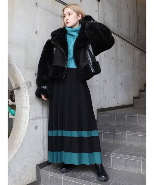 MURUA（ムルーア）の「エアリーショートオフタートルニット（ニット/セーター・レディース・アイボリー/ブルー/モカ/その他1・FREE）」の20枚目の写真