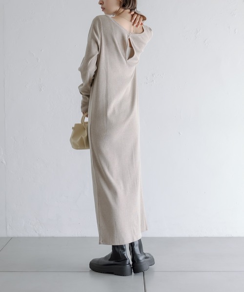 mystic（ミスティック）の「メランジカットワンピース（ワンピース・レディース・グレー/ブラウン/ベージュ・FREE）」の10枚目の写真